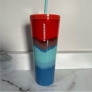 Starbucks Limited Edition Red and Blue Tumbler